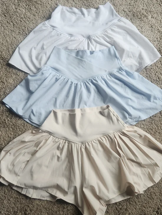 Aerie Crossover Flowy Skirts Lot in White, Light Blue, Cream - Picture 1 of 10